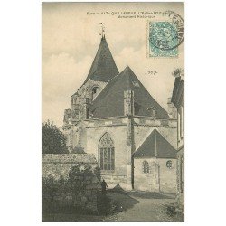 carte postale ancienne 27 QUILLEBEUF-SUR-SEINE. L'Eglise 1907