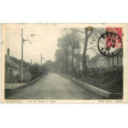 carte postale ancienne 27 RUGLES. Cité du Moulin à Papier 1948 animation à droite