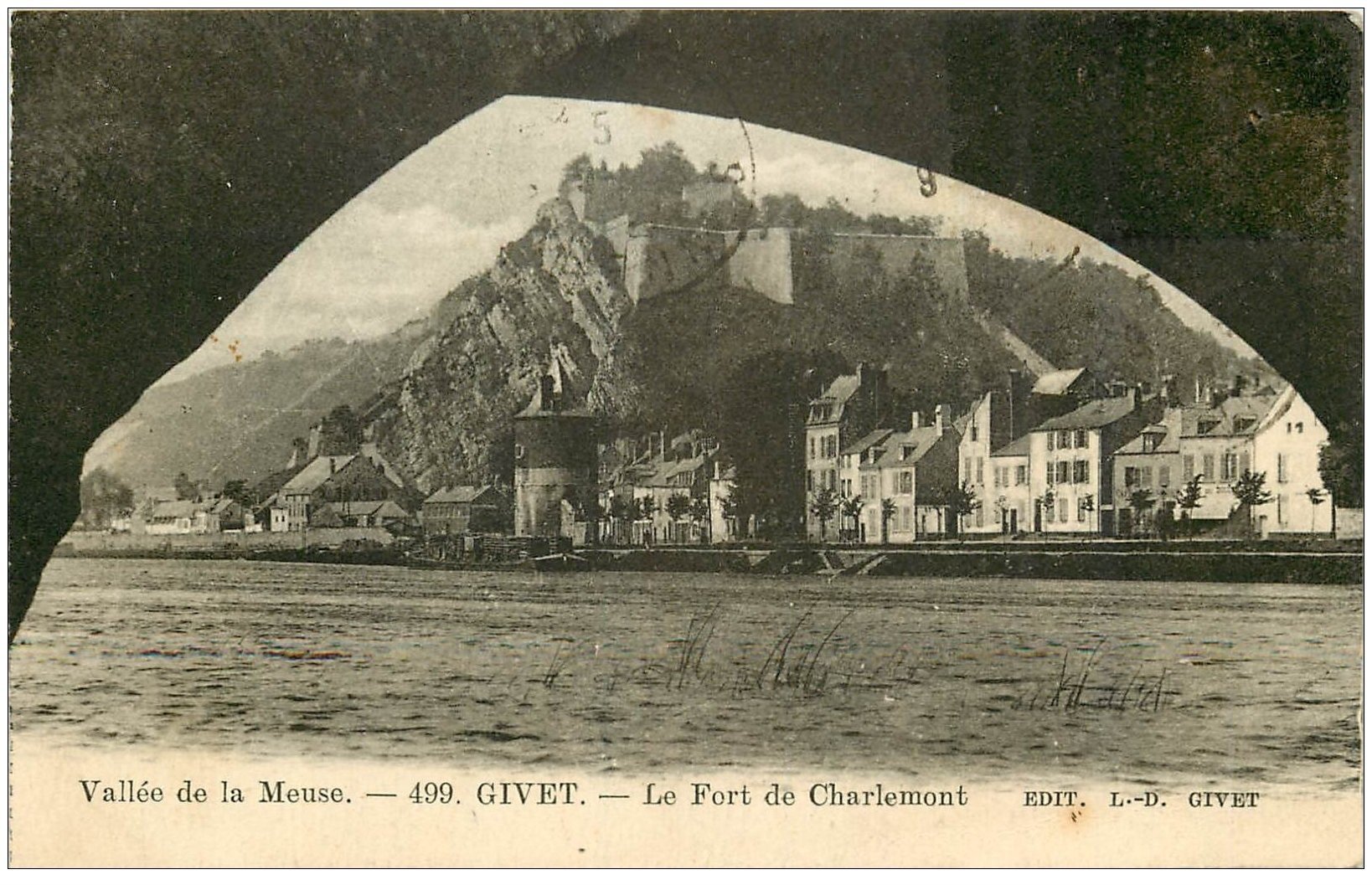 carte postale ancienne 08 GIVET. Fort de Charlemont 1927