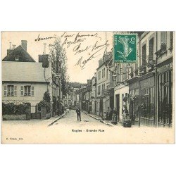 carte postale ancienne 27 RUGLES. Grande Rue 1911 Cordonnerie