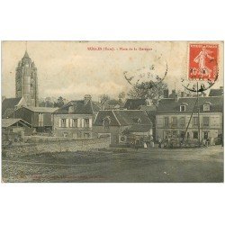 carte postale ancienne 27 RUGLES. Place de la Garenne 1911