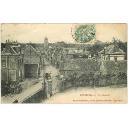 carte postale ancienne 27 RUGLES. Vue générale 1903 avec Attelage