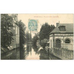 carte postale ancienne 27 RUGLES.. La Rille 1903
