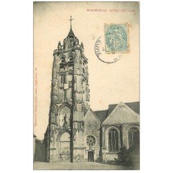carte postale ancienne 27 RUGLES.. Tour Eglise Notre-Dame 1903