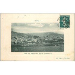 carte postale ancienne 08 GIVET. Les Deux Villes Vallée de la Meuse