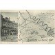 carte postale ancienne 27 SAINT-ANDRE-DE-L'EURE. Hostellerie Cheval Noir. Carte itinéraire