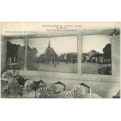 carte postale ancienne 27 SAINT-ANDRE-DE-L'EURE. Hostellerie Cheval Noir. Panneaux intérieurs