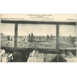 carte postale ancienne 27 SAINT-ANDRE-DE-L'EURE. Hostellerie Cheval Noir. Panneaux intérieurs par Rocher