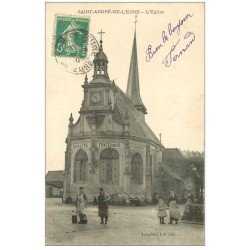 carte postale ancienne 27 SAINT-ANDRE-DE-L'EURE. L'Eglise 1907