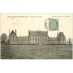 carte postale ancienne 27 SAINT-AUBIN-D'ECROSVILLE. Château 1906
