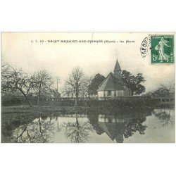 carte postale ancienne 27 SAINT-BENOIST-DES-OMBRES. La Mare 1908