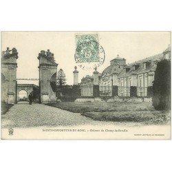 carte postale ancienne 27 SAINTE-OPPORTUNE-DU-BOSC. Château Champ de Bataille 1906 personnage