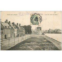 carte postale ancienne 08 GIVET. Quai du Fort de Rome 1906. Imprimerie