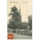carte postale ancienne 27 SAINT-JULIEN-DE-LA-LIEGUE. Eglise et Place 1907. Pour Millet à la Folie Vernouillet