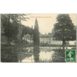 carte postale ancienne 27 SAINT-JUST. Château et Pièce d'Eau 1913