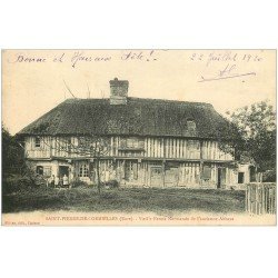 carte postale ancienne 27 SAINT-PIERRE-DE-CORMEILLES. Vieille Ferme ancienne Abbaye 1920 animation