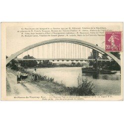 carte postale ancienne 27 SAINT-PIERRE-DU-VAUVRAY. Pont en ciment armé