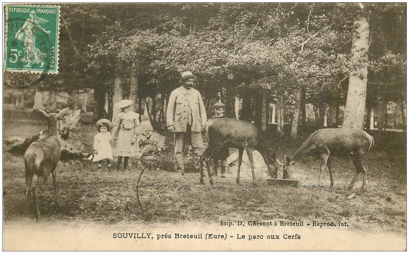 27 SOUVILLY. Le Parc aux Cerfs 1913