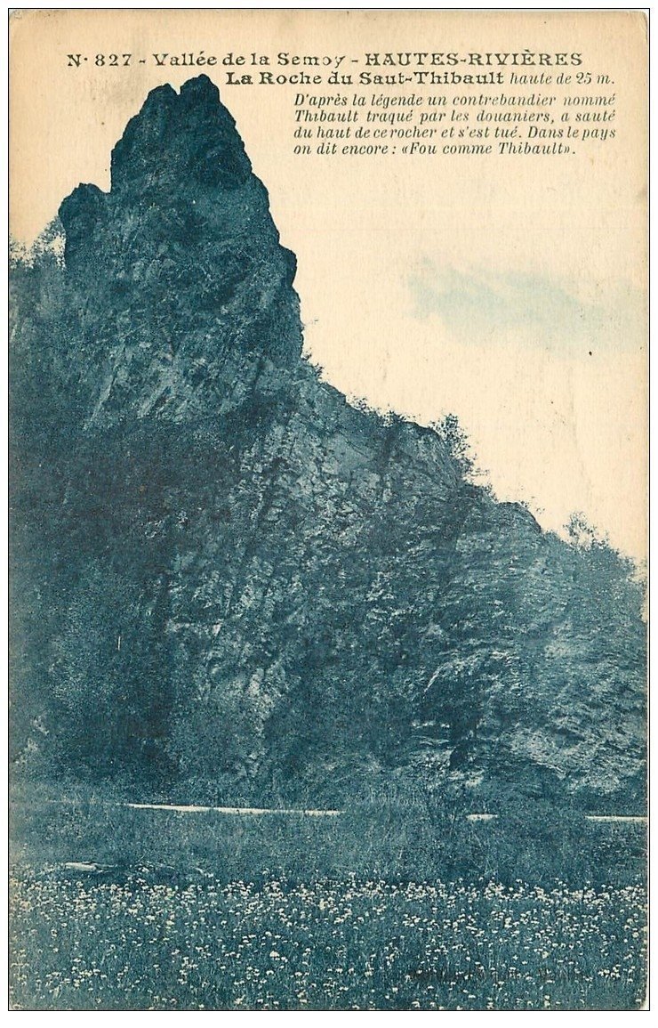 08 HAUTES-RIVIERES. Roche du Saint-Thibault. Semoy