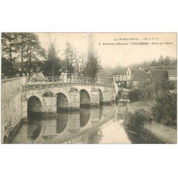 carte postale ancienne 27 TILLIERES-SUR-AVRE. Pont sur l'Avre 1904