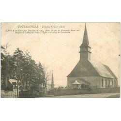 carte postale ancienne 27 TOUTAINVILLE. L'Eglise et Cimetière 1904