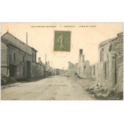 carte postale ancienne 08 JUNIVILLE. La Rue de Lachut 1921