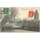 carte postale ancienne 27 VERNEUIL-SUR-AVRE. Passerelle et Tour Eglise 1910