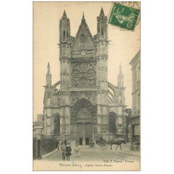 carte postale ancienne 27 VERNON. Eglise Notre-Dame 1912