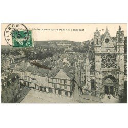 carte postale ancienne 27 VERNON. Notre-Dame et Vernonnet 1907