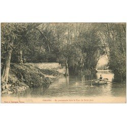 carte postale ancienne 27 VERNON. Promenade Bras de Saint-Jean 1914