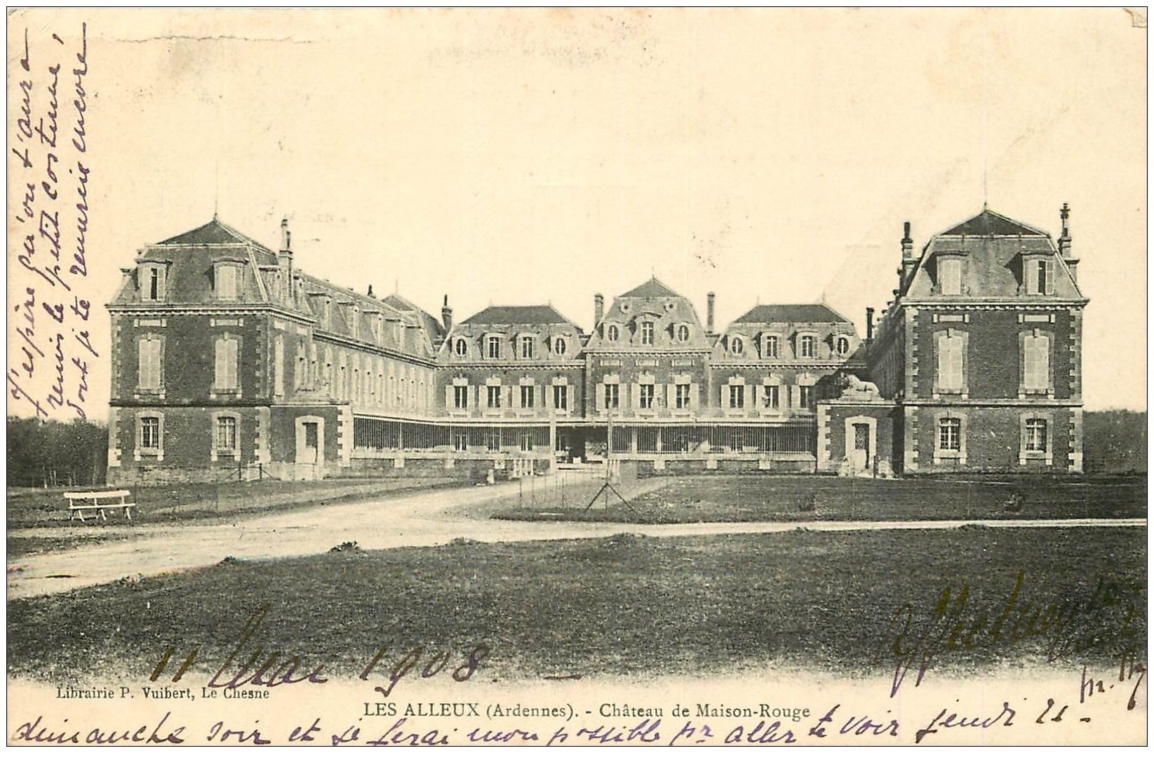 08 LES ALLEUX. Château de Maison Rouge 1908