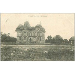 carte postale ancienne 27 VILLERS-EN-VEXIN. Le Château 1907 nombreuses Poules