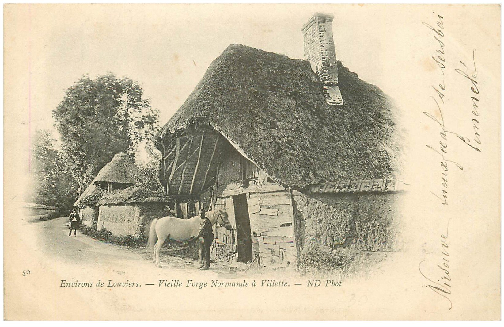 27 VILLETTE. Vierge Forge Normande 1902. Forgeron et Cheval près de Louviers