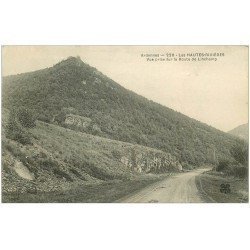 carte postale ancienne 08 LES HAUTES-RIVIERES. Route de Linchamp 1907