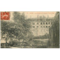 carte postale ancienne 41 BLOIS. Château et Square Victor-Hugo 1911
