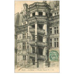 carte postale ancienne 41 BLOIS. Château. Escalier François I° 1907