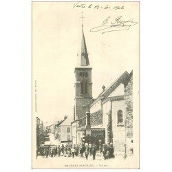 carte postale ancienne 08 MAUBERT-FONTAINE. Eglise 1902