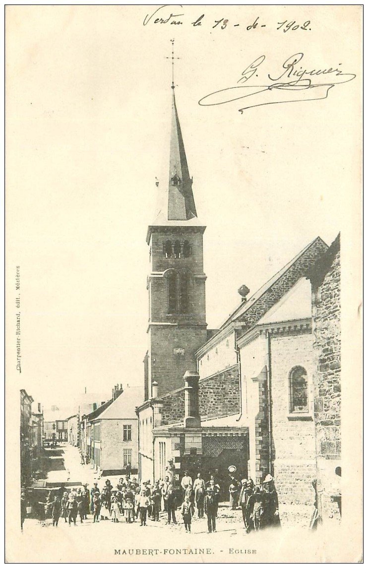 08 MAUBERT-FONTAINE. Eglise 1902
