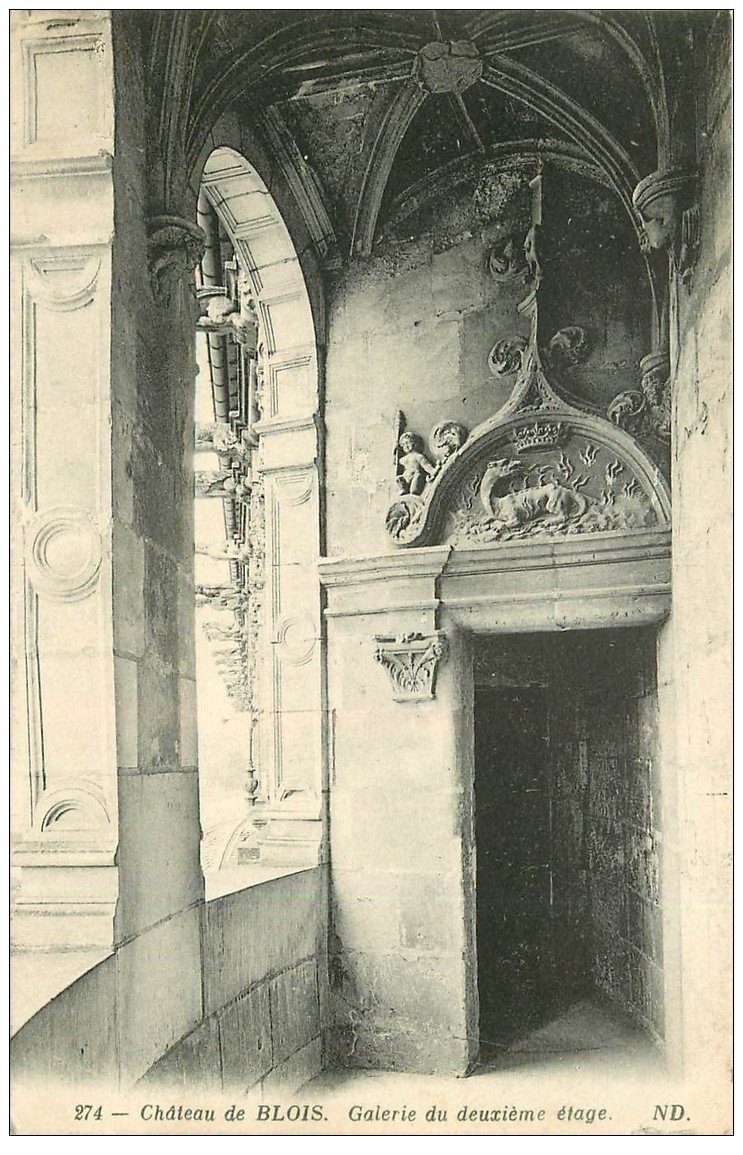 carte postale ancienne 41 BLOIS. Château. Galerie