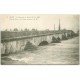 carte postale ancienne 41 BLOIS. Crue de la Loire en 1907 le Pont