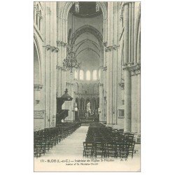 carte postale ancienne 41 BLOIS. Eglise Saint-Nicolas. Intérieur