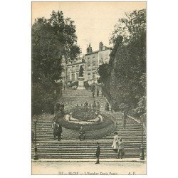 carte postale ancienne 41 BLOIS. Escalier Denis-Papin 122 Militaires