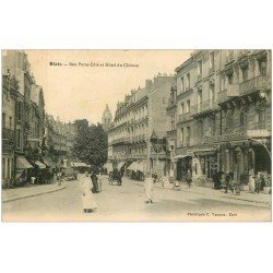 carte postale ancienne 41 BLOIS. Hôtel du Château rue Porte-Côté 1916