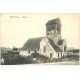 carte postale ancienne 02 BRECY. L'Eglise. Enfants devant le Cimetière