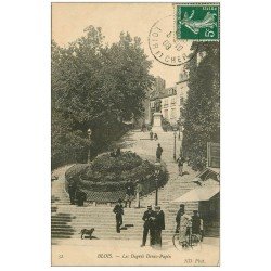 carte postale ancienne 41 BLOIS. Les Degrés Denis-Papin 1908