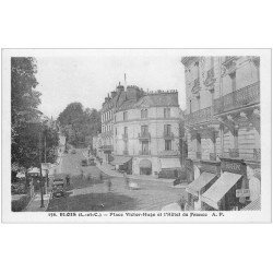 carte postale ancienne 41 BLOIS. Place Victor-Hugo Hôtel de France