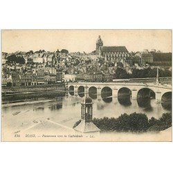 carte postale ancienne 41 BLOIS. Pont 174 Cathédrale 1917