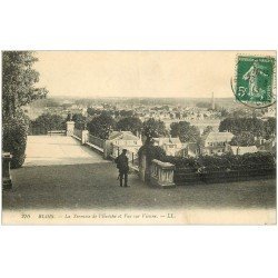 carte postale ancienne 41 BLOIS. Terrasse Evêché 1913