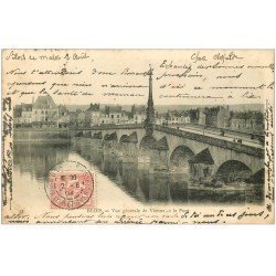 carte postale ancienne 41 BLOIS. Vienne et Pont 1904