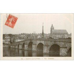 carte postale ancienne 41 BLOIS. Vue générale 1909 émaillée